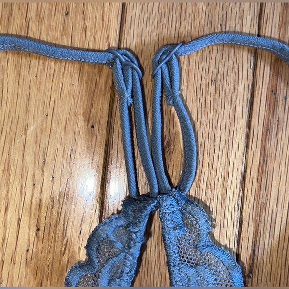 New With Tag Laura Ashley Gray Racerback Bra Size Medium nylon spandex - Picture 5 of 10